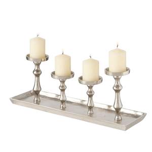 Porte-bougie au design nouveau, 4 bras, meilleure qualité, finition nickel aluminium, en taille personnalisée - Product Image 1