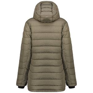 Veste légère personnalisée avec poches zippées pour femmes Veste hydrofuge en polyester à capuche réglable avec patchs personnalisés - Product Image 3