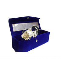 24K Silberbeschichtete Handgefertigte Rose Luxuriöses Romantisches Valentinstag- & Weihnachtsgeschenk für Sie Hochzeitstag Erschwinglich