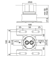 Ensemble de douche sur pied élégant avec douchette à main, mitigeur monocommande en acier inoxydable et laiton italien 100% finition chromée, pour appartement et hôtel