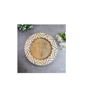 Plaque de chargeur en bois, assiette de table, plaque de chargeur avec poli à la main pour une taille personnalisée et Offre Spéciale - Product Image 5