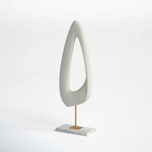 L'objet élégant de table ronde en métal doré ajoute une touche artistique moderne et une déclaration décorative luxueuse aux intérieurs - Product Image 4