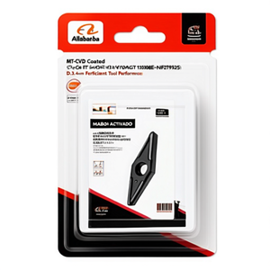 Inserto de Torneado Indexable con Recubrimiento MT-CVD ISO VCGT 130308E-NF2T9325 D.3.4mm PU 10 para un Rendimiento Eficiente de la Herramienta - Product Image 2