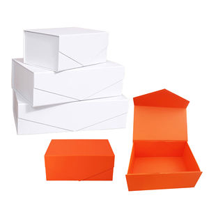 Caja de embalaje de regalos pequeños de cartón de color Soporte de cartón Kraft en blanco Tamaños personalizados y patrones de logotipo impreso - Product Image 1