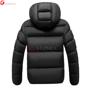 Chaqueta Acolchada para Hombre con Capucha y Cremallera, Informal, de Alta Calidad, al Mejor Precio, al por Mayor, Cortavientos, Ecológica, para Invierno - Product Image 2