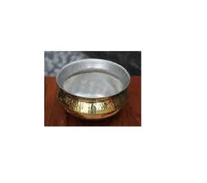 Ấn Độ Phong Cách Tốt Nhất Đồng Thép Không Gỉ Hammered Handi Nấu Ăn Phục Vụ Bát Kim Loại Sang Trọng Đồng Handi Từ Ấn Độ Nhà Cung Cấp