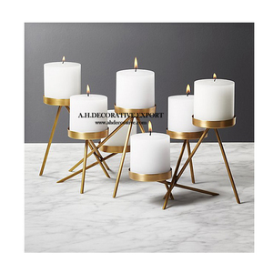 Decorative Gold Multi Pillar <b>Candle</b> <b>Holder</b> for Home Decoration Modern Handmade T-Light <b>Candle</b> <b>Holder</b> Candelabra 7 Arm <b>Candle</b> - Product Image 1