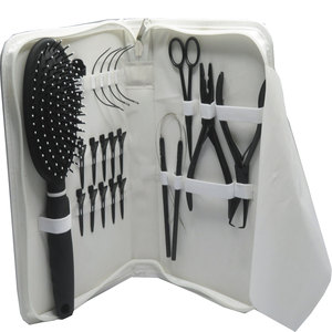 ชุดอุปกรณ์ต่อผมพร้อมแปรงขนหมูป่าคีมจับสแตนเลสหลายสีปรับแต่งได้ - Product Image 2