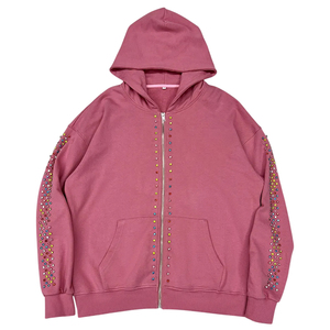 Sudadera con Capucha Marrón 100% Algodón, Invierno, Estampado Digital, con Pedrería, Ecológica, con Bolsillo, Estilo Urbano - Product Image 4