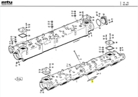 Pièces détachées d'origine pour moteur diesel Detroit Diesel MTU, pièces de machines marines, pièces MTU 396, 5500980280, joint de collecteur d'air