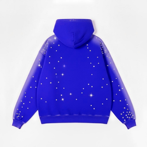 Sweat à capuche surdimensionné lavé avec strass de qualité supérieure du fabricant pakistanais 100% coton pour adultes Logo personnalisable motif solide - Product Image 2