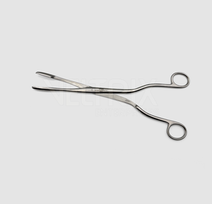 คีมปากรังไข่สำหรับฤดูหนาว28ซม. เครื่องมือทางนรีเวชแบบโค้งงอทำจากสเตนเลสสตีลใช้สำหรับการตรวจทางสูตินรีเวชวิทยาด้วยตนเอง - Product Image 2