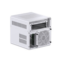 Boîtier PC NAS Mini-ITX JONSBO N2 en aluminium et acier, format tour moyenne, avec ports USB, support pour 4 disques durs, alimentation ATX, stockage de bureau