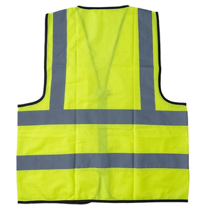 Veste de travail de sécurité réfléchissante pour hommes, en tissu tricoté 100% polyester haute visibilité, pour travaux de construction, avec logo personnalisé - Product Image 5