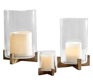 ชุดเชิงเทียนโลหะและแก้วสำหรับตกแต่งบ้าน3ชิ้นเชิงเทียนคุณภาพดีดีไซน์ใหม่ - Product Image 1