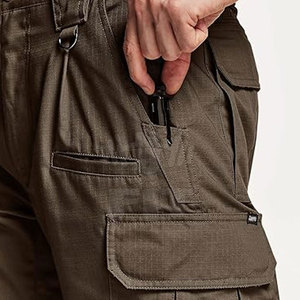 Pantalons de rue pour hommes de haute qualité coupe ample pantalon Cargo de mode personnalisé vente en gros Style décontracté taille moyenne léger - Product Image 5