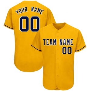 Vente en gros 100% polyester sublimé maillot de baseball noir dernière conception à six boutons chemise de sport d'équipe personnalisable - Product Image 1
