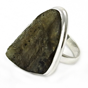 Rough Labradorite Gemstone 925 Sterling <b>Silver</b> Unique Design <b>Ring</b> Custom Order Design <b>Boho</b> Jewelry Manufacturer Indian Exporter - Product Image 1
