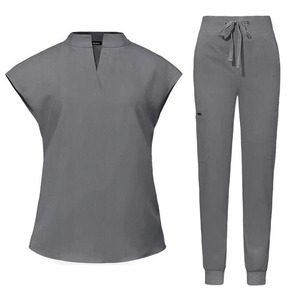 Prix de gros Logo personnalisé grande taille Medicos rayonne spandex à la mode respirant infirmières médicales uniformes ensembles de gommage pour les femmes - Product Image 5