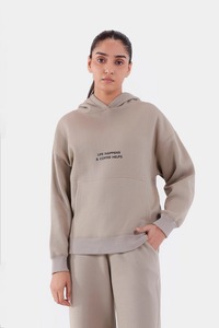 Sudadera con Capucha Corta para Mujer, Moderna y de Alta Calidad 2026, Algodón Suave de 500 g/m², Dobladillo Elástico, Ajuste Holgado, Informal para Uso Diario - Product Image 6