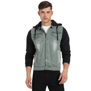 Offre Spéciale nouveaux hommes de haute qualité décontracté Denim sweats à capuche d'été garçons léger coton biologique Denim respirant sweats à capuche couleur personnalisée - Product Image 3