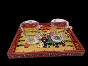 Bandeja de Servicio de Diseño con Recubrimiento de Esmalte de Madera MDF, Bandeja de Mesa de Alta Calidad para Hoteles y Restaurantes - Product Image 3