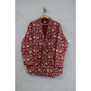 Designer Handmade Block Print Quilted Kimono Jacket Premium Cotton Boho Jacket for Women Available at Wholesale Price - Product Image 2
