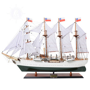 Maqueta de Barco Clásica Hecha a Mano en Madera Esmeralda para Decoración del Hogar y la Oficina (96Lx30Wx63H cm) - Product Image 1