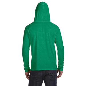 Pull-over à capuche en coton pour hommes, sweat-shirt léger à motifs solides en trois mélanges, prix de gros - Product Image 3