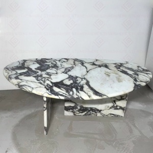 Designer fatto a mano Calacatta Viola in marmo organico a forma di uovo tavolino stile <span class=keywords><strong>arte</strong></span> <span class=keywords><strong>contemporanea</strong></span> design centrotavola mobili - Product Image 6