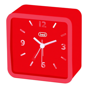 Treui Analog Desk Clock Red 3x3x3 Cm Single Alarm Non Rechargeable <b>Battery</b> Powered - Product Image 2