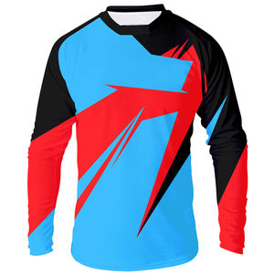 Manches longues Motocross Confortable Racing Vêtements Vierge Conception Personnalisée Moto Chemises Maillots Sportswear Polyester Adultes CMJN - Product Image 1
