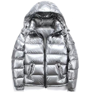 Vente en gros Veste de luxe coupe-vent chaude d'hiver Veste bouffante brillante pour hommes Veste extérieure en duvet épaisse pour hommes - Product Image 5
