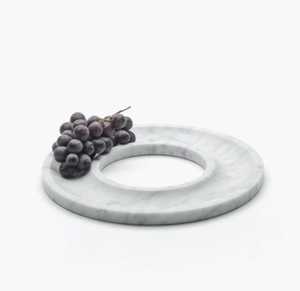 Tây Ban Nha tối giản bằng đá cẩm thạch khay tròn cao cấp bằng đá cẩm thạch trắng <span class=keywords><strong>Cracker</strong></span> Khay cho charcuterie platters-cararra lấy cảm hứng từ thiết kế - Product Image 3