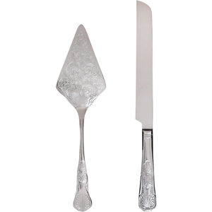 Ensemble 3 pièces serveur de gâteau et couteau en acier inoxydable plaqué or haute vente avec poignée gravée pour Restaurant Home Festival Party - Product Image 3