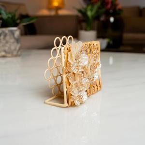 ที่ใส่ผ้าเช็ดปากปอกระเจาตกแต่งดอกไม้พรีเมี่ยมสำหรับห้องรับประทานอาหารห้องครัวการตกแต่งโต๊ะที่ทันสมัยและการใช้งานจากอินเดีย - Product Image 2