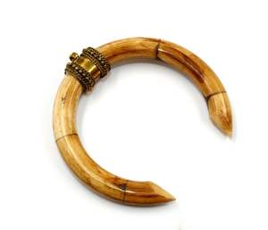 Bracelets en os naturel faits à la main, bijoux ethniques tribaux, accessoires de mode écologiques pour femmes - Product Image 5