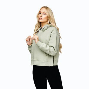 Broided-OGO 80% Combed otton 20% Polyester YM ING inear APE leece OOD omomens omhaki ullover oodie - Product Image 1