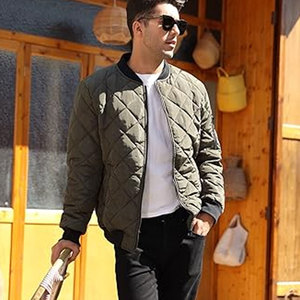 เสื้อแจ็กเก็ตบอมเบอร์สำหรับผู้ชายเสื้อโค้ทผ้าโพลีเอสเตอร์100% สั่งทำใหม่ - Product Image 4