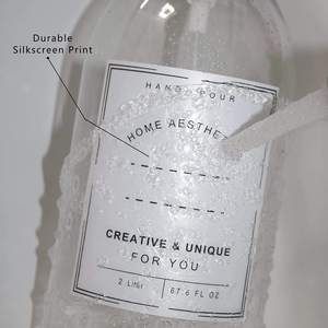 ขวดใสขนาดใหญ่ 67.6 ออนซ์ 2 ลิตร สำหรับใส่ผงซักฟอก น้ำยาปรับผ้านุ่ม พร้อมหัวปั๊มสเปรย์ - Product Image 2