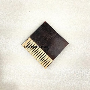 Vente chaude Bois Avec Osier Design sous-verres tapis usine Offre Spéciale directe en gros noir sous-verre Rotin sous-verres tapis napperons - Product Image 5