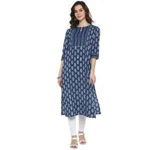 Stil Partywear Rayon tasarımcı uzun Kurtis Pakistani