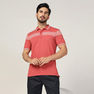Camiseta de Golf Casual de Manga Corta para Hombre, 100% Algodón Tejido, con Logotipo Impreso Digital Personalizado en la Parte Delantera, de Secado Rápido, Directo de Fábrica - Product Image 3