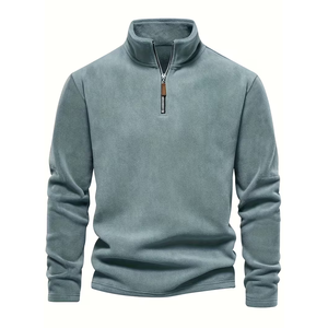Sudadera de Hombre de Alta Calidad, 100% Algodón, con Cierre, Cuello Camisero, Transpirable, Precio de Mayoreo, Sudadera de Moda - Product Image 1