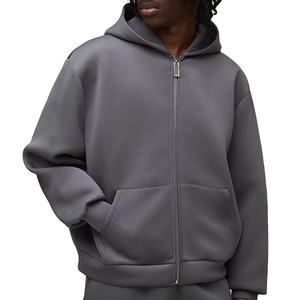 ชุดวอร์มผู้ชายสไตล์ใหม่ ผ้าหนานุ่ม ทรงโอเวอร์ไซส์ กางเกงขายาวทรงบาน เสื้อฮู้ด พร้อมโลโก้สั่งทำ - Product Image 1