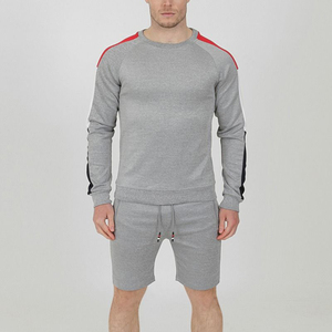Logo personnalisé Ensemble de shorts de survêtement d'été au design tendance personnalisé Ensemble chemise à manches et short à col rond pour hommes - Product Image 5