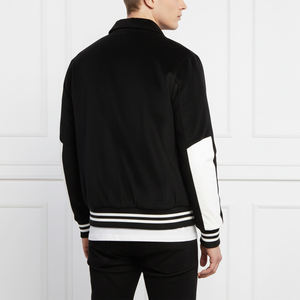 Chaqueta Universitaria de Béisbol para Hombre de Alta Calidad, Fabricada por OEM, con Bordado Personalizado, Mangas de Cuero, Chaqueta Cortavientos - Product Image 3