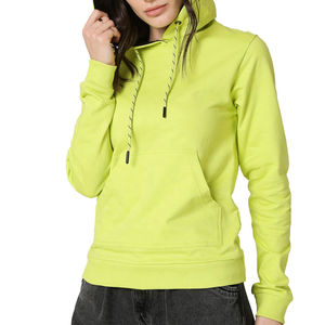 New Fashion Ladies 2025 Latest Long-Sleeved Women's Hooded Sweatshirt with <b>Crop</b> <b>Top</b> Custom Logo Printed Breathable for Winter - Product Image 4