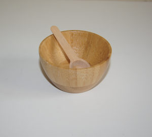 Cuenco decorativo de madera con cuchara para el hogar y el Hotel, vajilla moderna para fruta, sopa, ensalada, Color marrón - Product Image 5