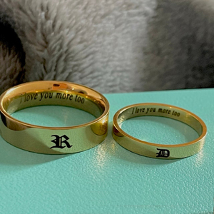 Парные кольца дружбы из нержавеющей стали с гравировкой для мужчин и женщин, штабелируемые индивидуальные перстни - Product Image 3